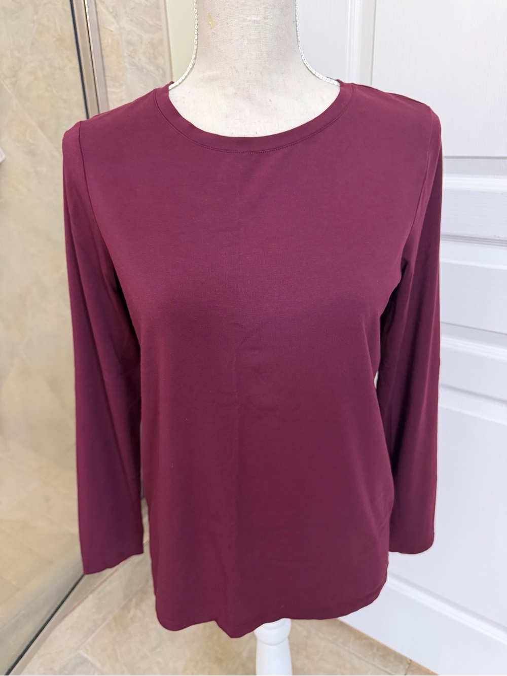 Chico's Touch of Cool Layering Tee - Plum